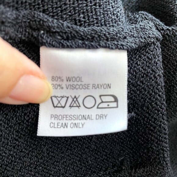 Vintage St John Black Santana Wool Knit Long Cardigan - 10/Medium 🇺🇸 - Picture 10 of 13